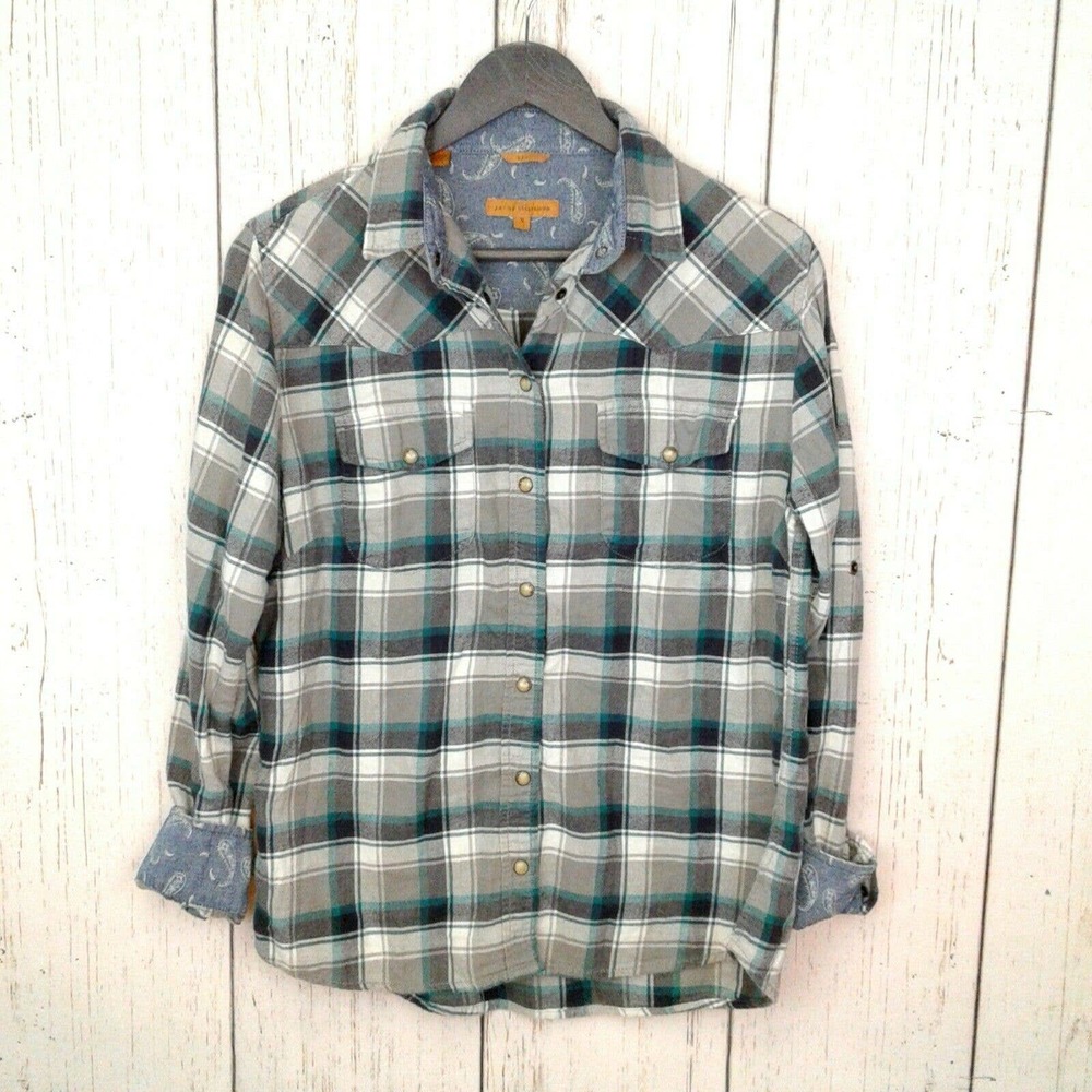 JACHS GIRLFRIEND BAE Plaid Flannel Button Down S